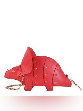 Triceratops red novelty bag